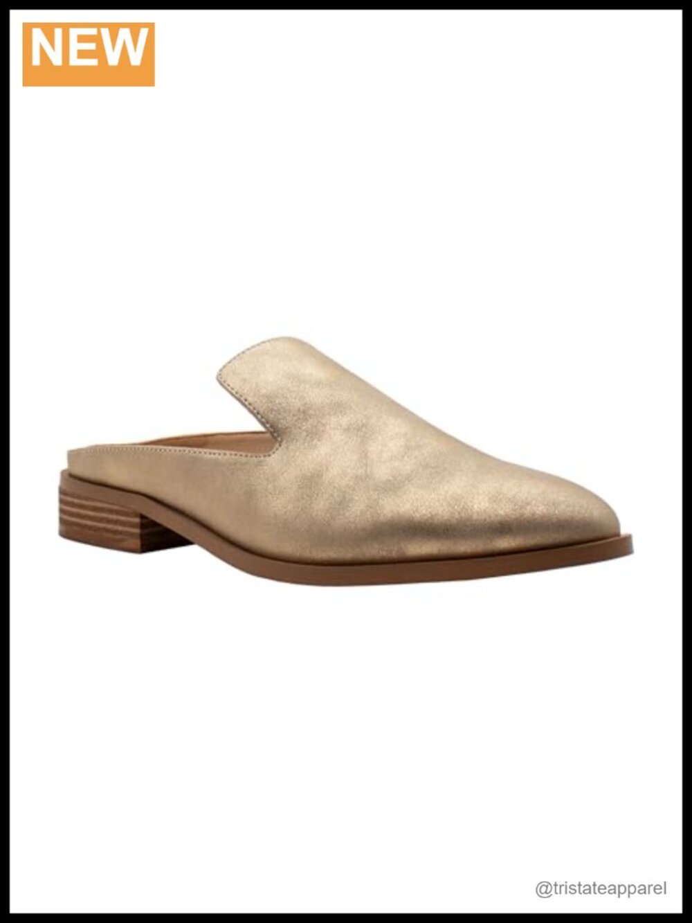 Women's Avery Faux Leather Step-In Mule Backless Slip-On Low Heel Shoe